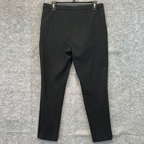 ANTONIO MELANI Trouser Pants Women's Sz 10 Black High Rise Pull-on Ankle Stretch - Picture 7 of 14